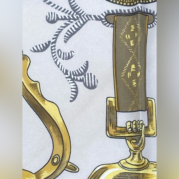 Hermes Vintage Silk Scarf Etriers Carre 90 By F.de La Perriere - Picture 15 of 16